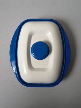 Range Mate Nonstick Microwave Cooker Grill Blue White Cookware